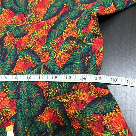 Lularoe Amelia dress. Red orange and green leaves. Size XL - Picture 5 of 6